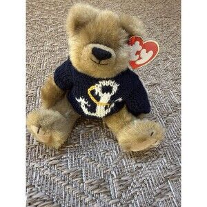 Ty Attic Treasures Collection Salty Bear Plush 1993 Handmade Navy Sweater Anchor